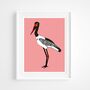 Stork Print On Pink, thumbnail 1 of 7