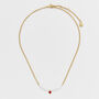 Gold Love Heart Pearl Necklace, thumbnail 5 of 8