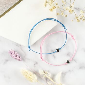 Pinky Promise Star Charm Wish Bracelet Set, 2 of 5