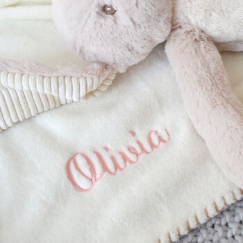 Personalised Bunny Baby Blanket, 3 of 3