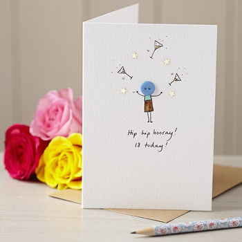 Personalised Handmade Celebrating Button Card, 2 of 12