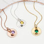 Personalised Gold Plated Or Silver Birthstone Necklace, thumbnail 1 of 5