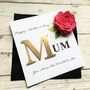 Personalised Felt Flower Mother's Day Card, thumbnail 1 of 2