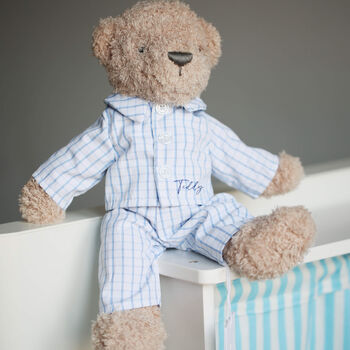 Gentleman Ted In Pyjamas Soft Bear Toy For Baby And Toddler, 2 of 12