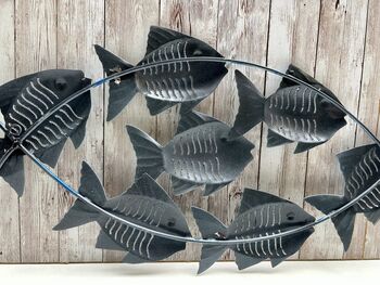 Tropical Fish Metal Wall Sculpture 70cm Coastal Décor, 10 of 12