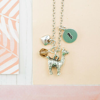 Personalised Llama Charm Necklace, 2 of 5