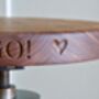 Personalised Wooden And Steel Stool, thumbnail 4 of 4