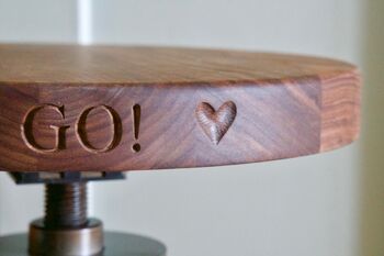 Personalised Wooden And Steel Stool, 4 of 4