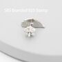 Sterling Silver Dainty Feather Stud Earrings, thumbnail 10 of 11