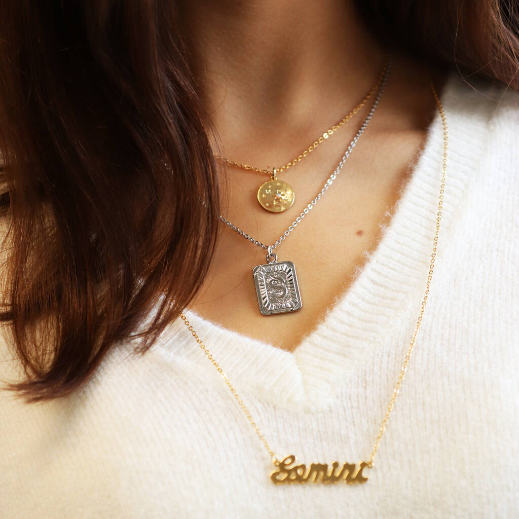 zodiac word necklace