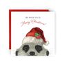 Wishing You A Meer Y Christmas Meerkat Christmas Card, thumbnail 1 of 4