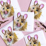Inky Mouse Blank Greeting Card, thumbnail 2 of 4