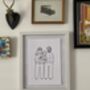 Bespoke Original Family/Couple Portrait Drawing, thumbnail 2 of 3