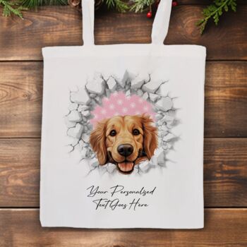 Personalised Christmas Golden Retriever Break Through, 7 of 10