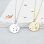 Leo Star Sign Necklace In Silver Or Gold Vermeil, thumbnail 3 of 5