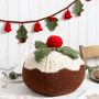 Christmas Pudding Knitting Kit, thumbnail 1 of 11
