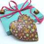Large Milk Chocolate Heart With Flowers, thumbnail 1 of 3