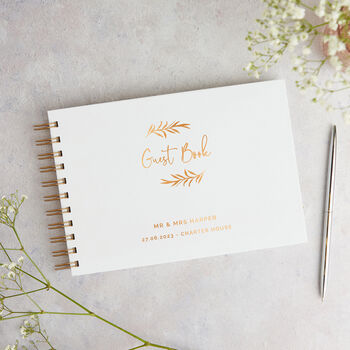 Wedding Guest Book Simple Botanical, 2 of 6
