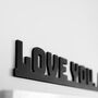 Black Love You Bye Sign Door Topper Adhesive, thumbnail 3 of 4
