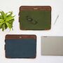 Personalised Leather And Canvas 17 Inch Laptop Case, thumbnail 1 of 8
