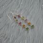 Mixed Tourmaline Sterling Silver Dangle Earrings, thumbnail 6 of 12