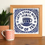 A Nice Cup Of Tea Linocut Print, thumbnail 3 of 3
