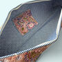 Yoga Mat Bag | Brown, Blue And Lilac Floral Print, thumbnail 4 of 6