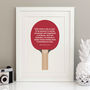 Table Tennis Personalised Sports Print, thumbnail 3 of 6