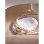 Monaco Vendôme Pearl Gold Love Dangle Charm Necklace, thumbnail 2 of 3