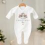 Personalised My First Christmas Sleepsuit Snowglobe, thumbnail 3 of 4