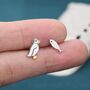 Mismatched Puffin Bird And Fish Stud Earrings, thumbnail 5 of 9