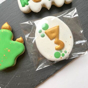 Dinosaur Party Biscuit Favours / Set Of 12 Biscuits, 3 of 5