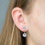Silver And Crystal Earrings, thumbnail 1 of 4