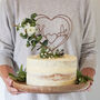 Eucalyptus And Rose Personalised Wedding Cake Topper, thumbnail 1 of 7