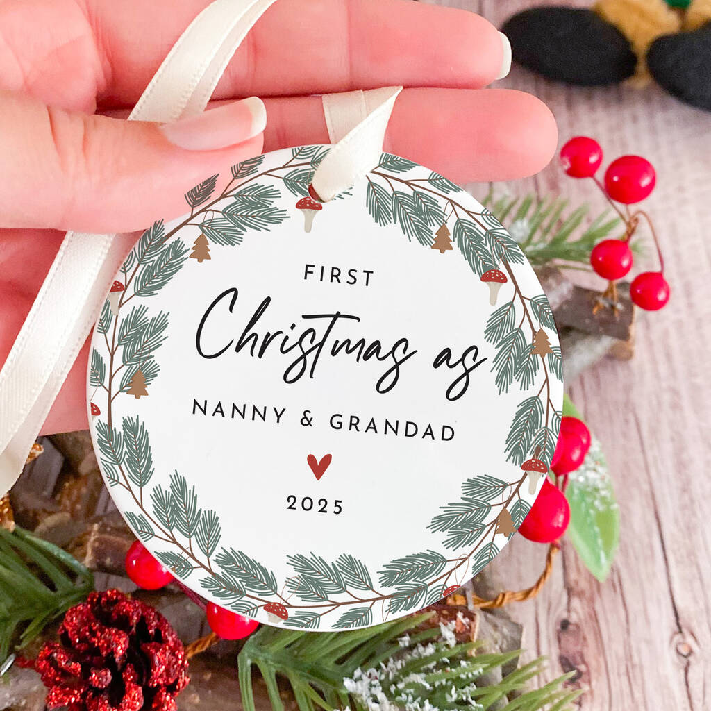 First Christmas Nanny And Grandad Ornament Gift, 1 of 6