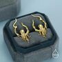 Sterling Silver Octopus Charm Hoop Earrings, thumbnail 4 of 11