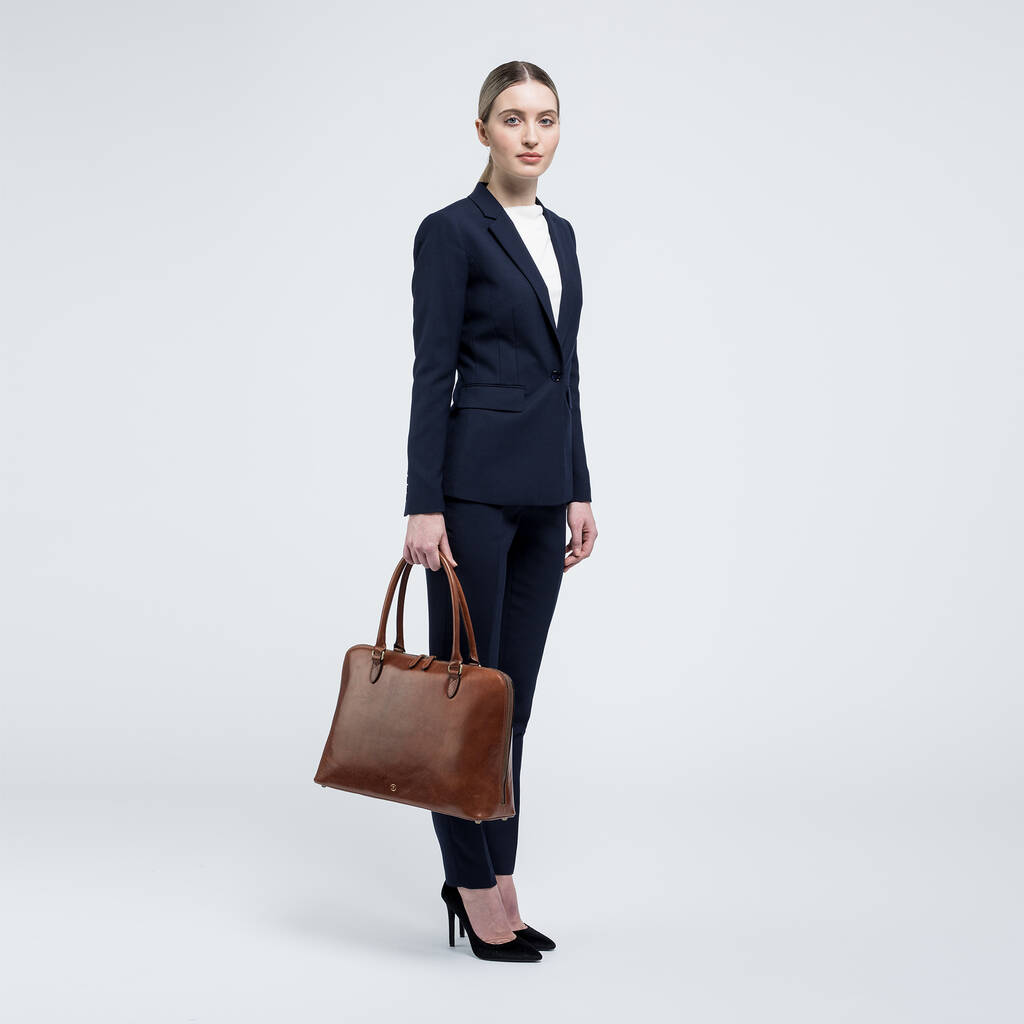 Women's Premium Leather Laptop Handbag 'Fiorella' By Maxwell-Scott