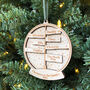 Christmas Family Snow Globe Street Sign Tree Decoration, thumbnail 3 of 6