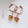 Raw Citrine Crystal Earrings, thumbnail 5 of 10