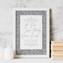 Personalised A True Love Story Never Ends A4 White Framed Print, thumbnail 2 of 4