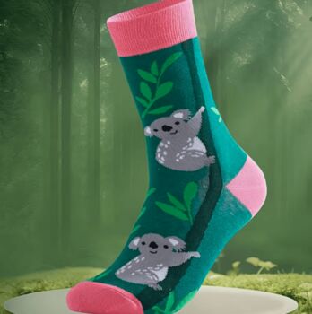 Novelty Fun Socks Size Five To Nine ~ Australian Koala, 4 of 5