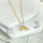 Gold Plated Scorpio, Initial And Birthstone Necklace, thumbnail 4 of 7