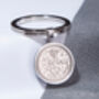 1966 60th Birthday Sixpence Coin Keyring Gift, thumbnail 1 of 5