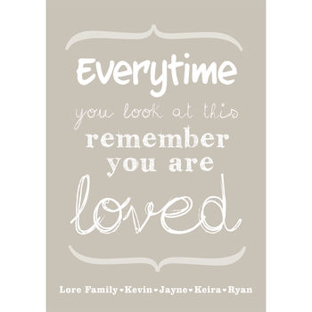Personalised 'You Are Loved' Art Print, 8 of 10