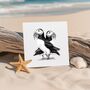 Puffin Tea Time Seaside Card, thumbnail 2 of 5