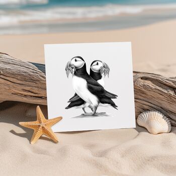 Puffin Tea Time Seaside Card, 2 of 5