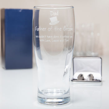 Personalised Father Of The Groom Pint Glass, 4 of 5