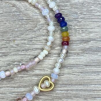 Pearl Daisy And Rainbow Necklace, 6 of 12