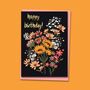 Happy Birthday Vintage Bouquet Gold Foil Card, thumbnail 2 of 3