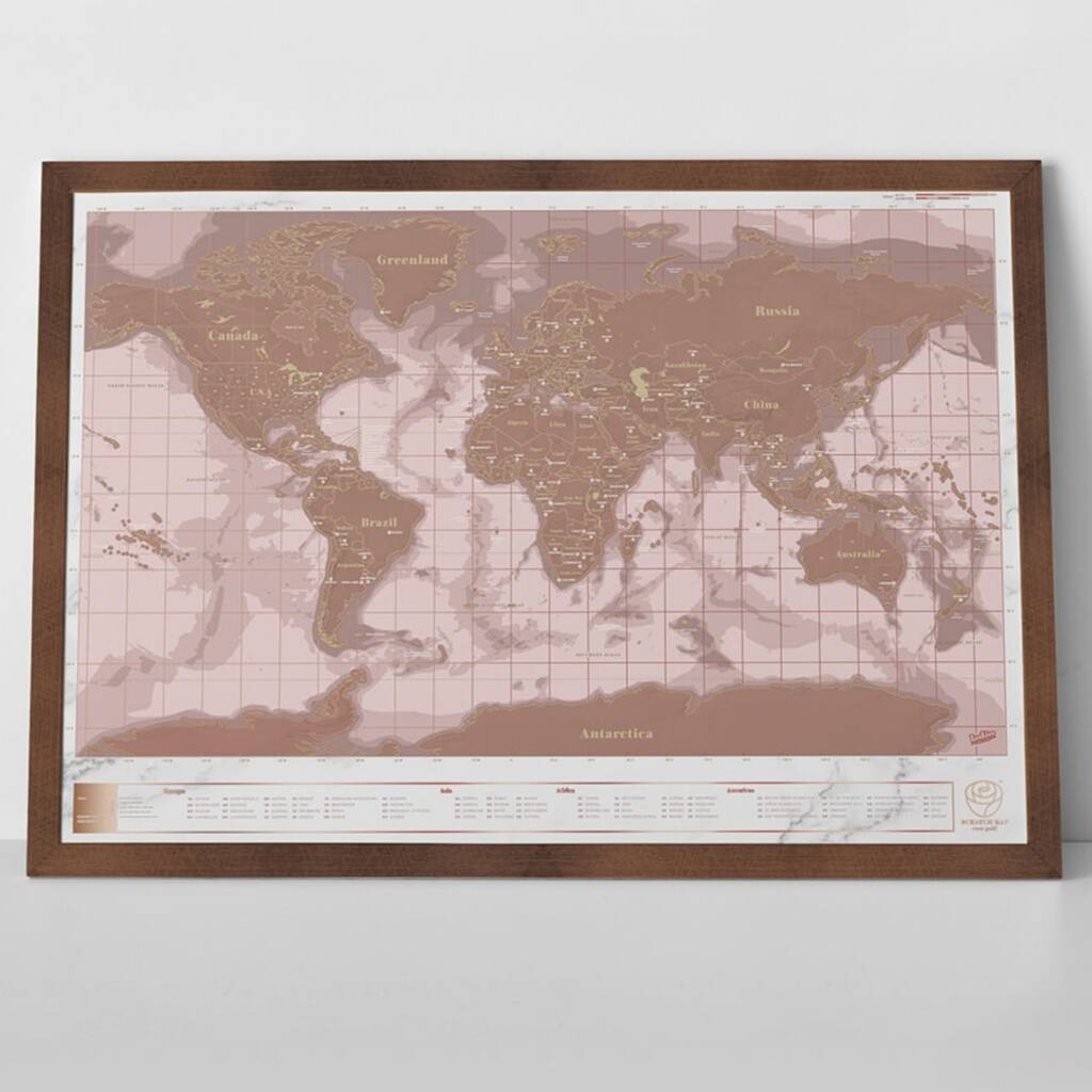scratch map® original poster framed by luckies